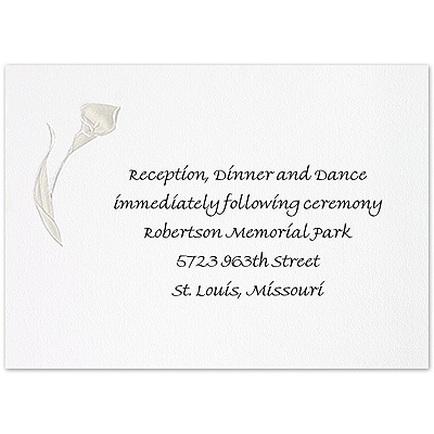 Elegant Lilies - Reception Card
