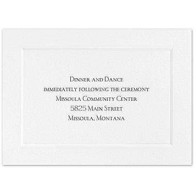 Bright White Panel - Reception Card