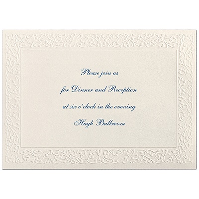 Ornate - Ecru - Reception Card