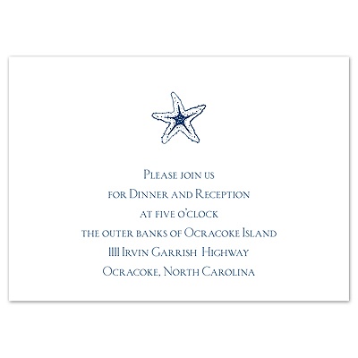 Beach Elements - Reception Card