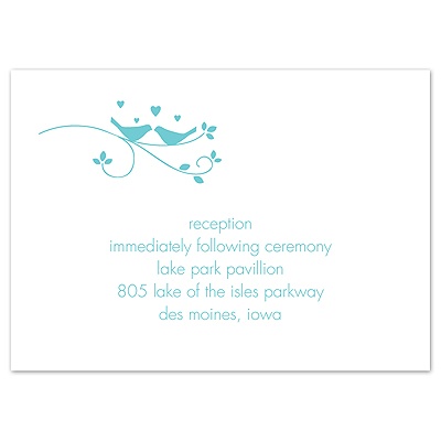 Cozy Charm - Reception Card