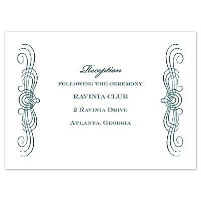 Down the Aisle - Reception Card