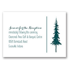 Forest Romance - Reception Card
