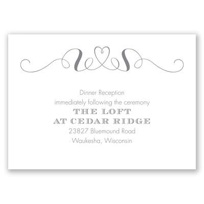 Gracefully Wed - Reception Card