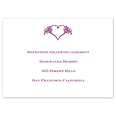 Heart Frame - Reception Card
