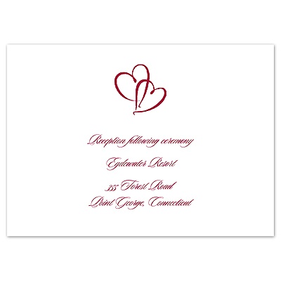 Bordered Hearts - Reception Card
