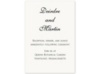 Modern Elegance Couple Script - Bright White Reception Card