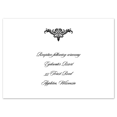 Stately Border - Reception Card