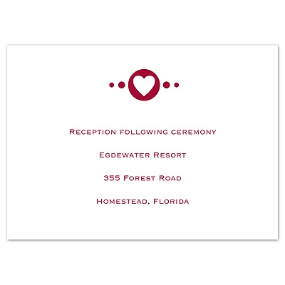 Love Always - Reception Card