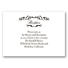 Ornate Date - Reception Card