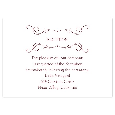 Perfect Vintage - Reception Card
