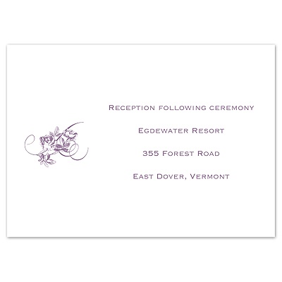 Rose Cascade - Reception Card