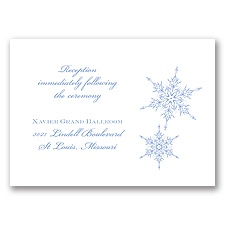 Snowflake Elegance - Reception Card