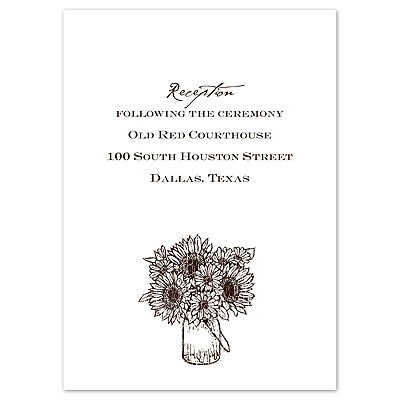 Sunflower Jar - Reception Card