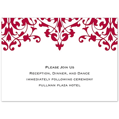 Romance - Apple Reception Card