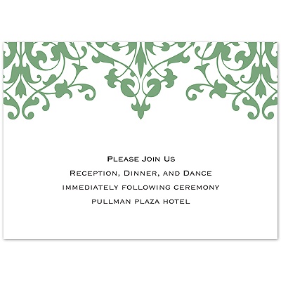 Romance - Clover Reception Card
