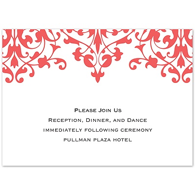 Romance - Guava Reception Card