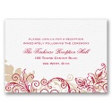 Flourish with Golden Shadow - Apple - Reception Card