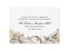 Flourish with Golden Shadow - Chocolate - Reception Card