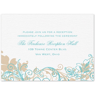 Flourish with Golden Shadow - Pool - Reception Card