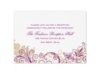 Flourish with Golden Shadow - Sangria - Reception Card