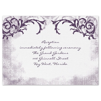 Vintage Monogram - Reception Card