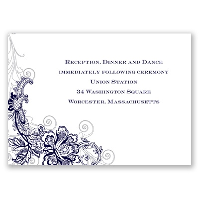 Bridal Lace - Reception Card