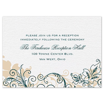 Flourish with Golden Shadow - Gem - Reception Card