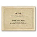 Gold Shimmer Border - Reception Card