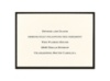 Delicate Border - Ecru - Reception Card