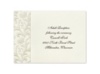 Taupe Duet - Reception Card