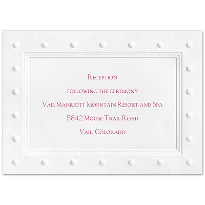 Petite Dot Border - Reception Card