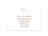 Skipped a Beat - Reception Card