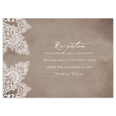 Vintage Lace - Reception Card