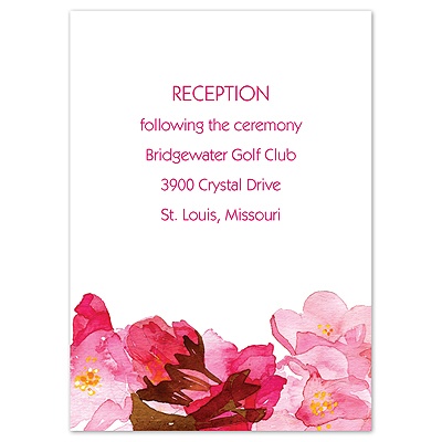 Lush Floral - Watermelon - Reception Card