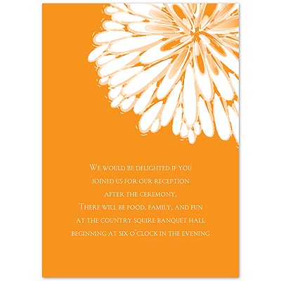 Burst of Love - Tangerine - Reception Card