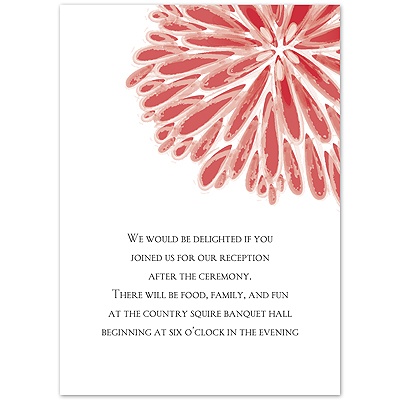 Burst of Color - Guava - Reception Card