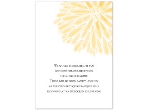Burst of Color - Canary - Reception Card