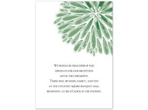 Burst of Color - Clover - Reception Card