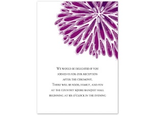 Burst of Color - Sangria - Reception Card
