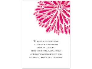 Burst of Color - Watermelon - Reception Card