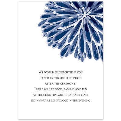 Burst of Color - Marine - Reception Card