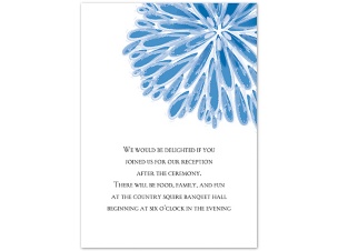 Burst of Color - Cornflower - Reception Card
