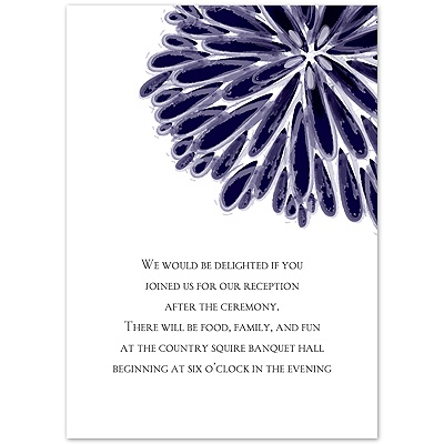 Burst of Color - Lapis - Reception Card