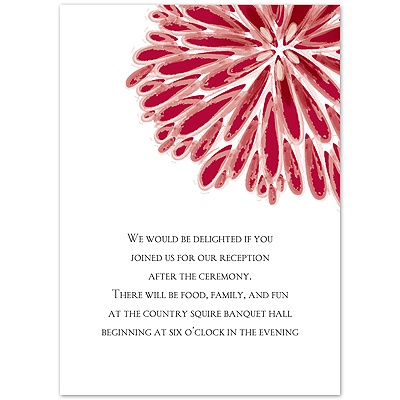 Burst of Color - Apple - Reception Card