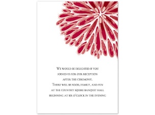Burst of Color - Apple - Reception Card