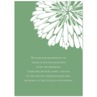 Burst of Love - Clover - Reception Card