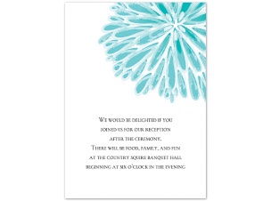 Burst of Color - Pool - Reception Card