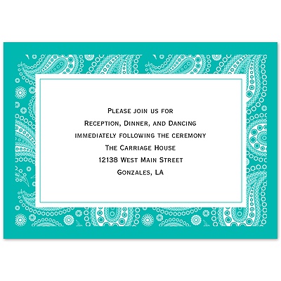Perfect Paisley - Mermaid - Reception Card
