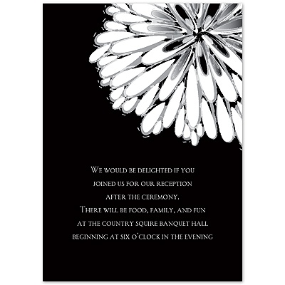 Burst of Love - Black - Reception Card